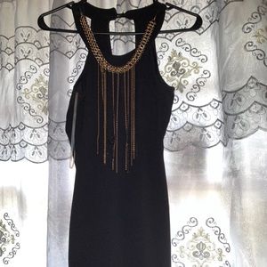 Black Short Both leg cut dress